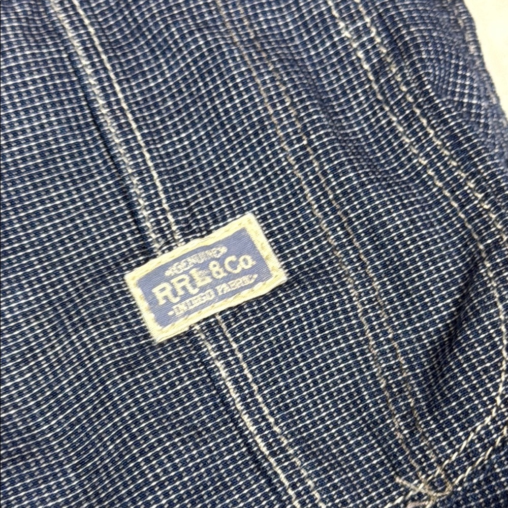Ralph Lauren Double RL Blue Workwear Jumpsuit/overall 100% cotton made in Tunis - Picture 6 of 16